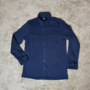 Jeff Button Front Shirt Dark Navy‎ Men's S